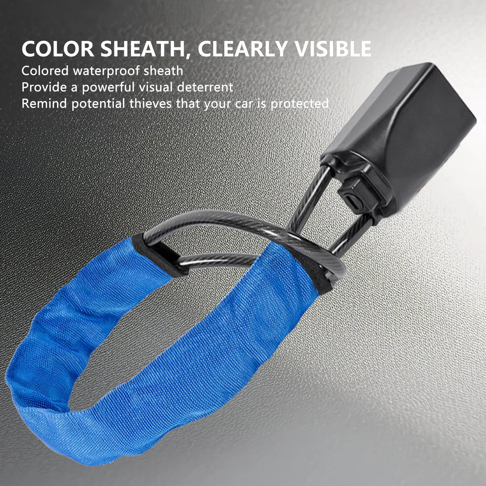 Steering Wheel Lock Anti-Theft Device Convenient to Use with Seat Belt Buckles Sturdy Lock Suitable for Car Theft Prevention