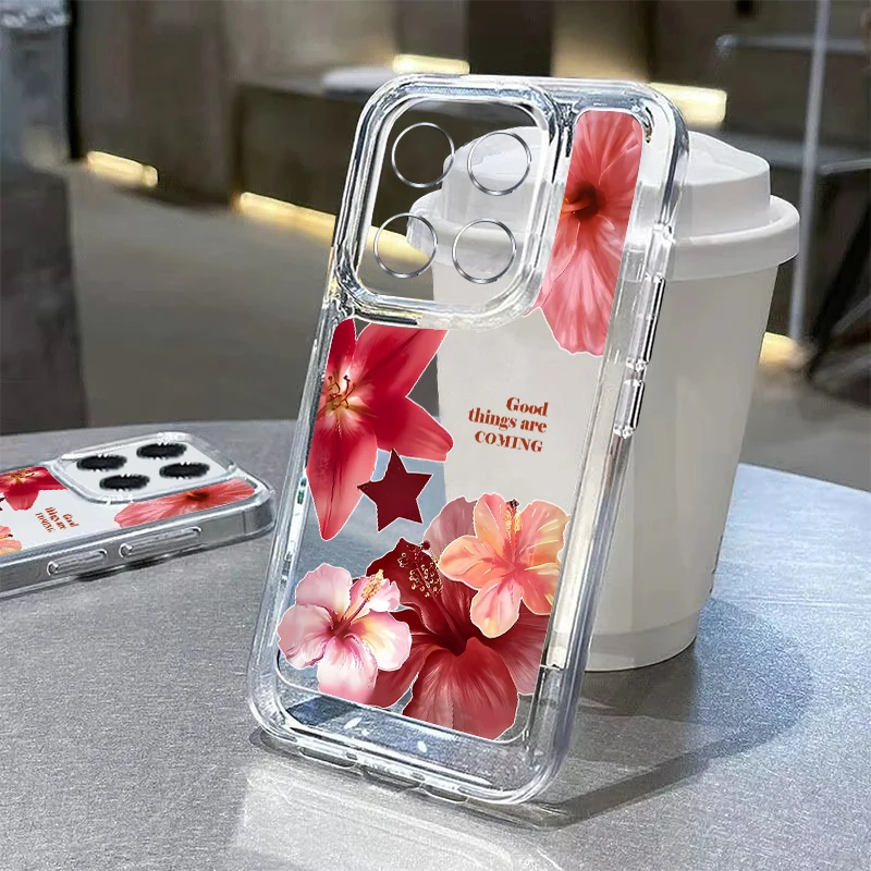 Lilie Blumendruck Handyhülle für Xiaomi Redmi Note 14 Pro Plus 5G 14 13 12 11 Pro 4G 13C 14C 4G stoßfeste weiche Silikonhülle