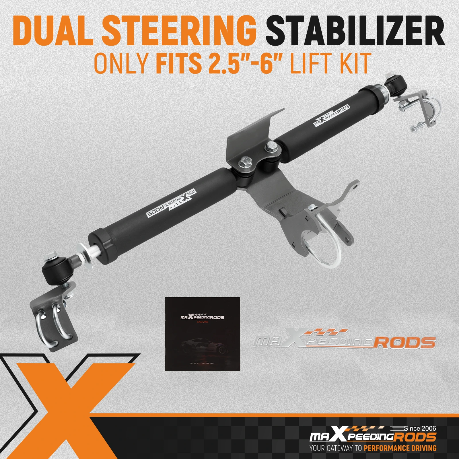 Dual Steering Stabilizer kit For Jeep Wrangler JL / Gladiator JT 4WD 2018-2023