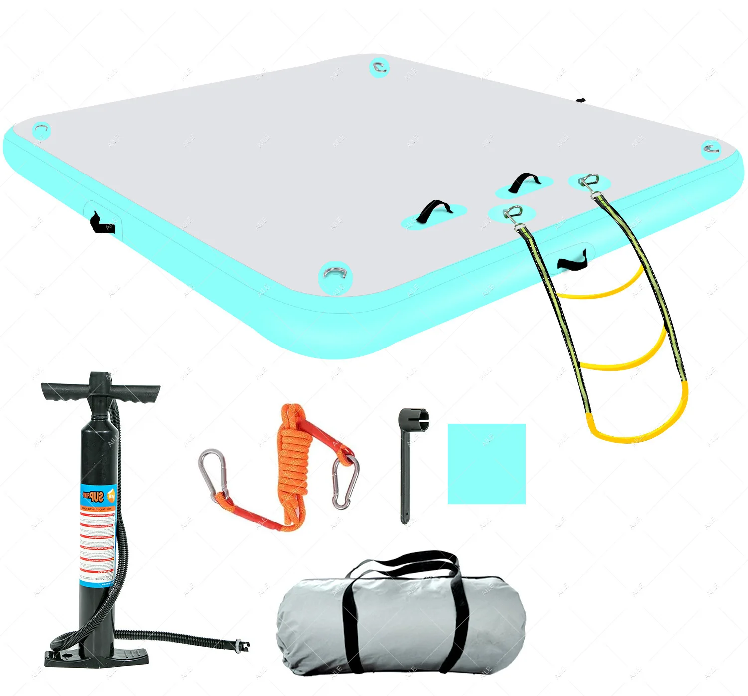 

Island Water Swimming Boat Dock Platform Inflatable Floating Platform Floating Dock Swim Air Platform Wholesale Best Seller