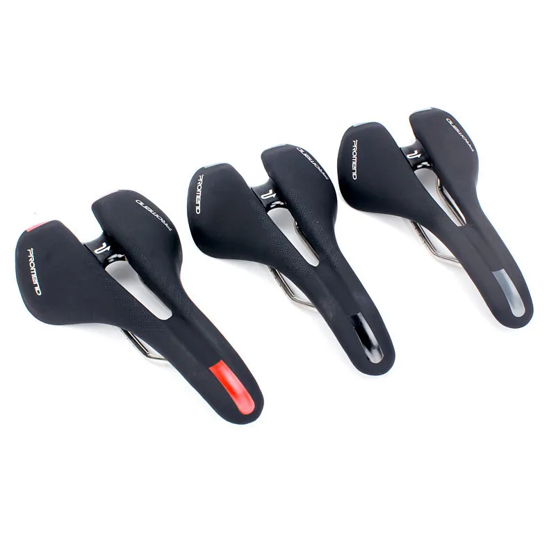 

Promend Hollow Bicycle Saddle Ergonomics Romin Ultralight Micro Fiber PU Leather Steel Base Racing MTB ROAD Bike Seat