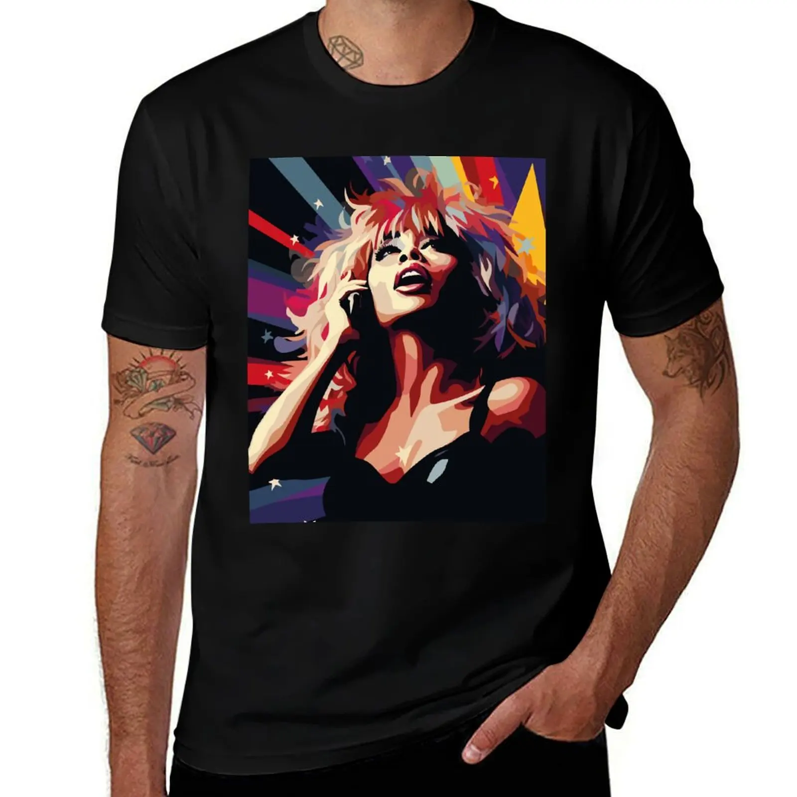 Great Tina Painting T-Shirt Fashion Pattern Printed Tee Shirt T-Shirt