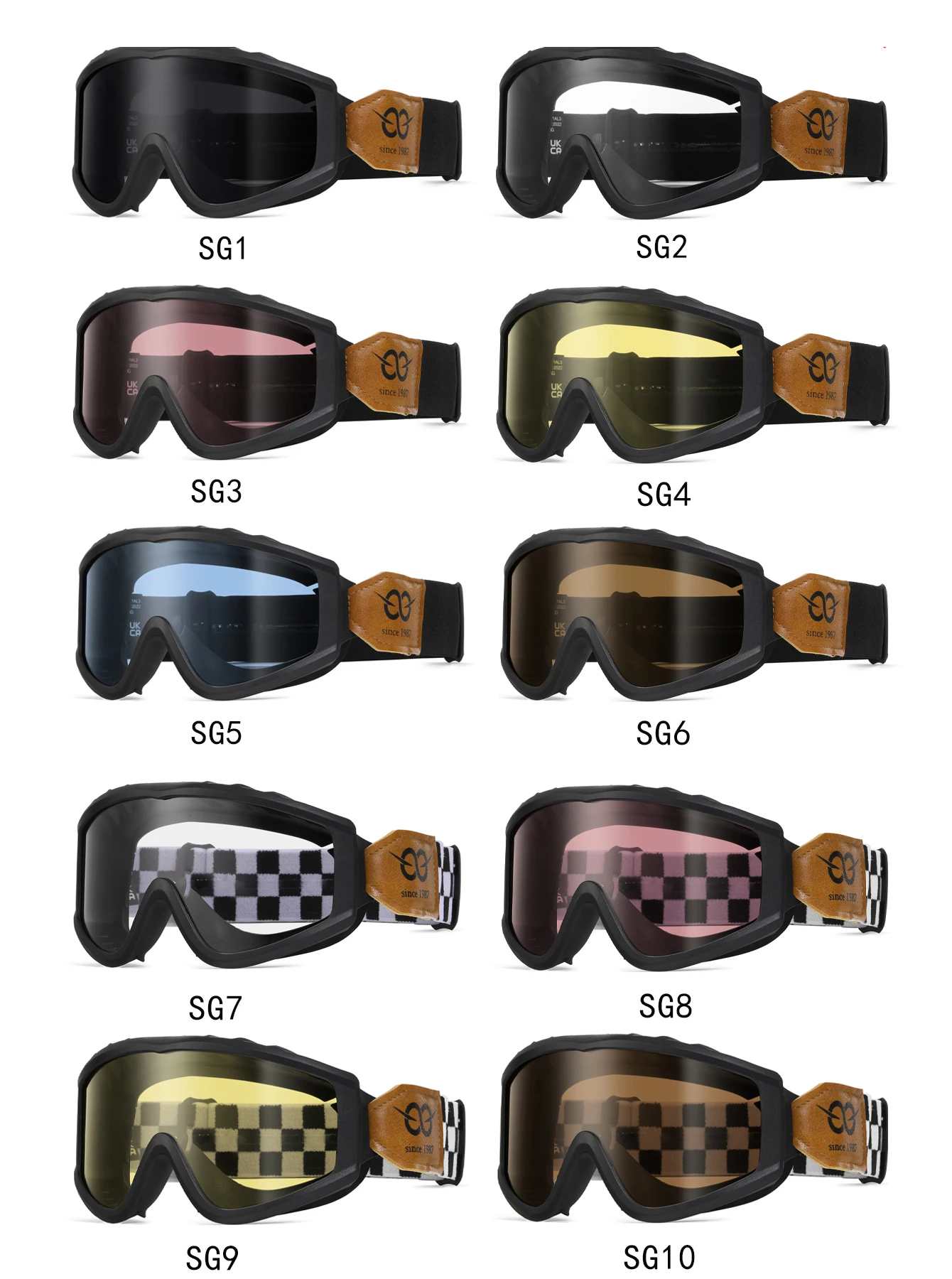 Anti-Beschlag-Motorradbrille für Herren und Damen, modische, winddichte, verstellbare Motorradbrille mit Gurtband für Männer und Frauen – Detail 3