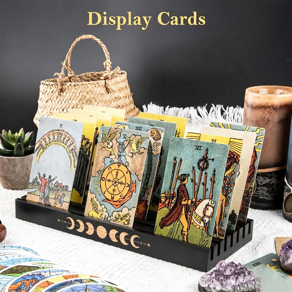 Wooden Tarot Card Storage Stands, Card Holders, Coin Holders, Meditation Decorations, Wizard's Props, Magical Ritual Supplies