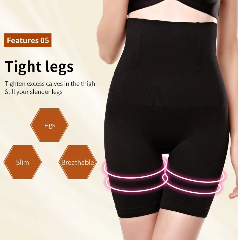 Damenunterwäsche, hohe Taille, formend, Boyshort, Höschen, Bauchkontrolle, Po-Lifting, Schlankheits-Shorts, Shapewear, nahtloser Shaper – Detail 8