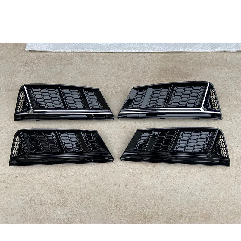 

Applicable To Audi A4 B9 2016-2019 Fog Light Frame Modified S4 Front Bar Fog Light Grille Without ACC Hole Style