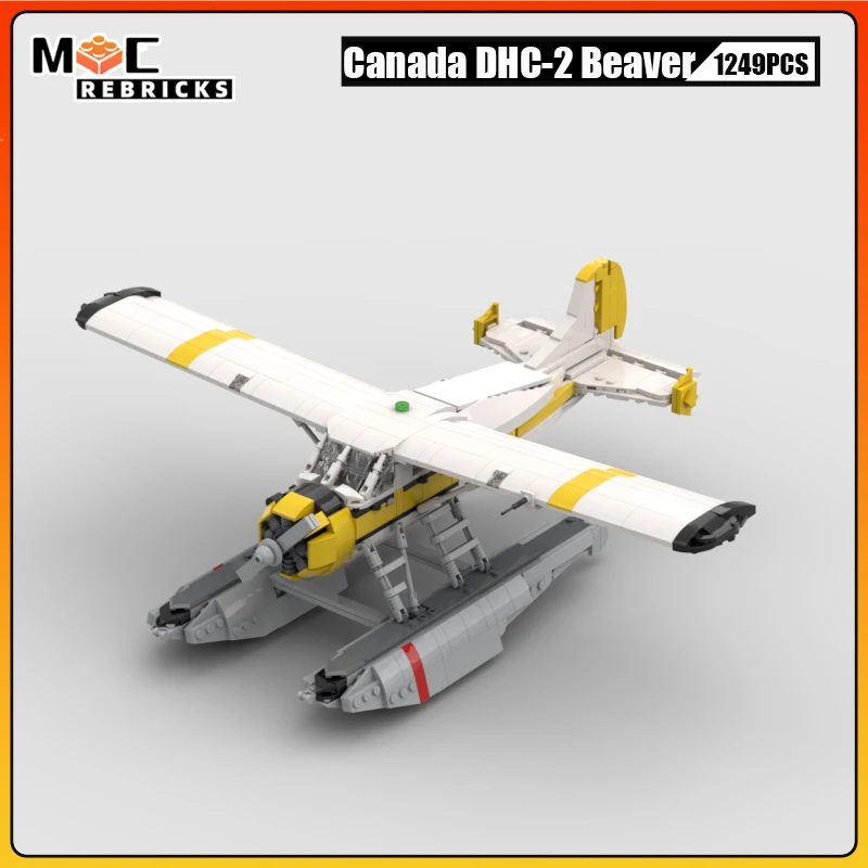 

Creative MOC Civil Aviation Plane Canada DHC-2 Beaver Cargo and Passenger Hauling Aircraft Building Block Collection Brick Toys