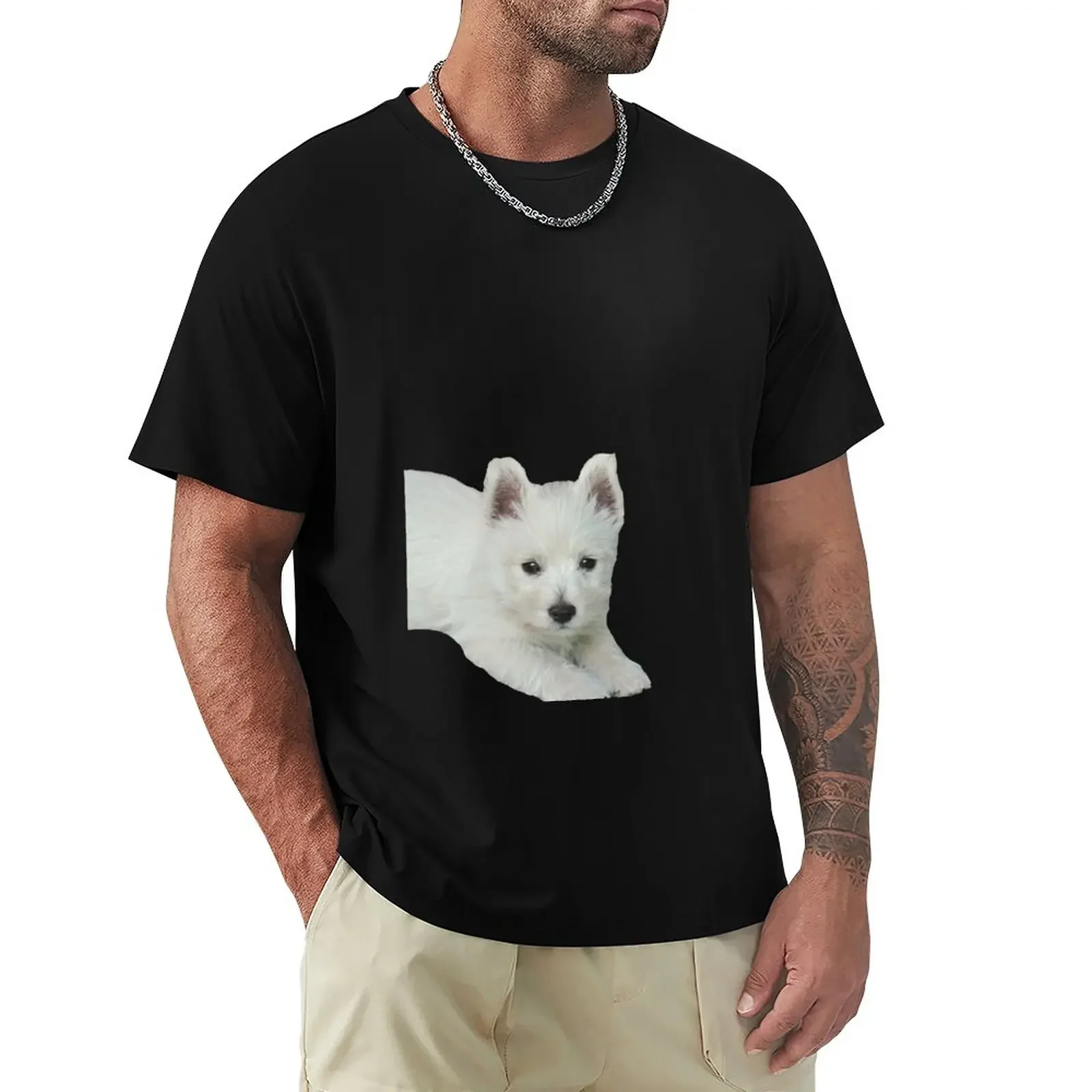 West Highland White Terrier Puppy 3 T-Shirt aesthetic clothes plus sizes boys animal print men workout shirt