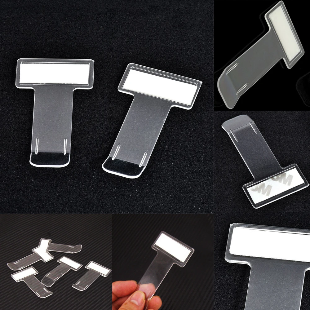 2Pcs Auto Fastener Car Vehicle Parking Ticket Permit Ticket Holder Clip Sticker Car Window Windscreen Car Interior Accessories