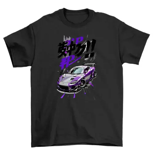 Anime Car Drift Master t-shirt - Drive in Style! 100% cotton, Funny t-shirt, Uni