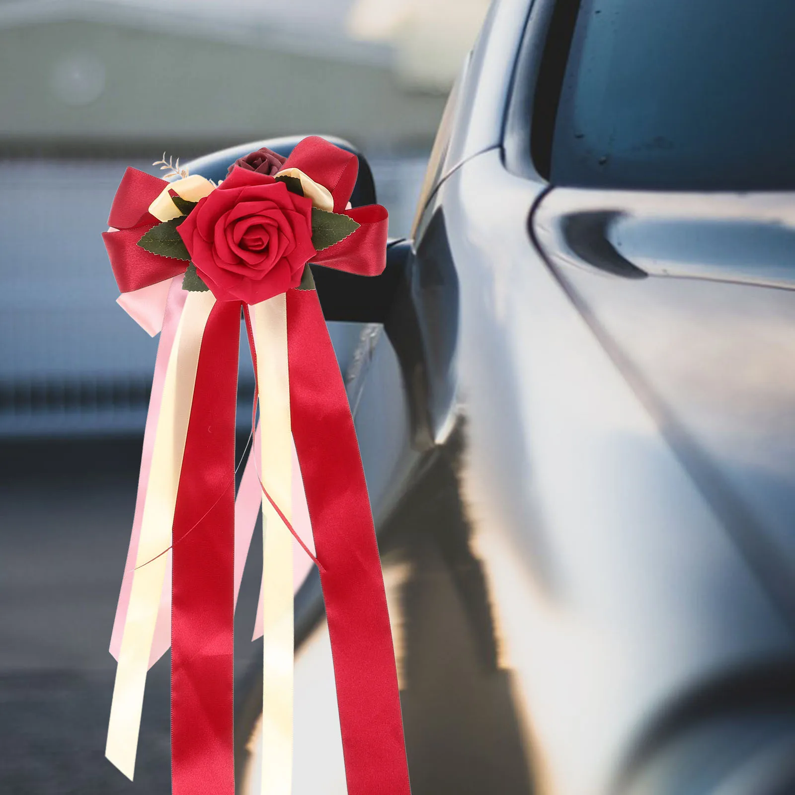 

Зеркало заднего вида, дверная ручка, цветочное украшение, свадебный автомобиль, искусственный шелковый цветок, свадебный букет, свадебный автомобиль, цветочный декор, элегантный