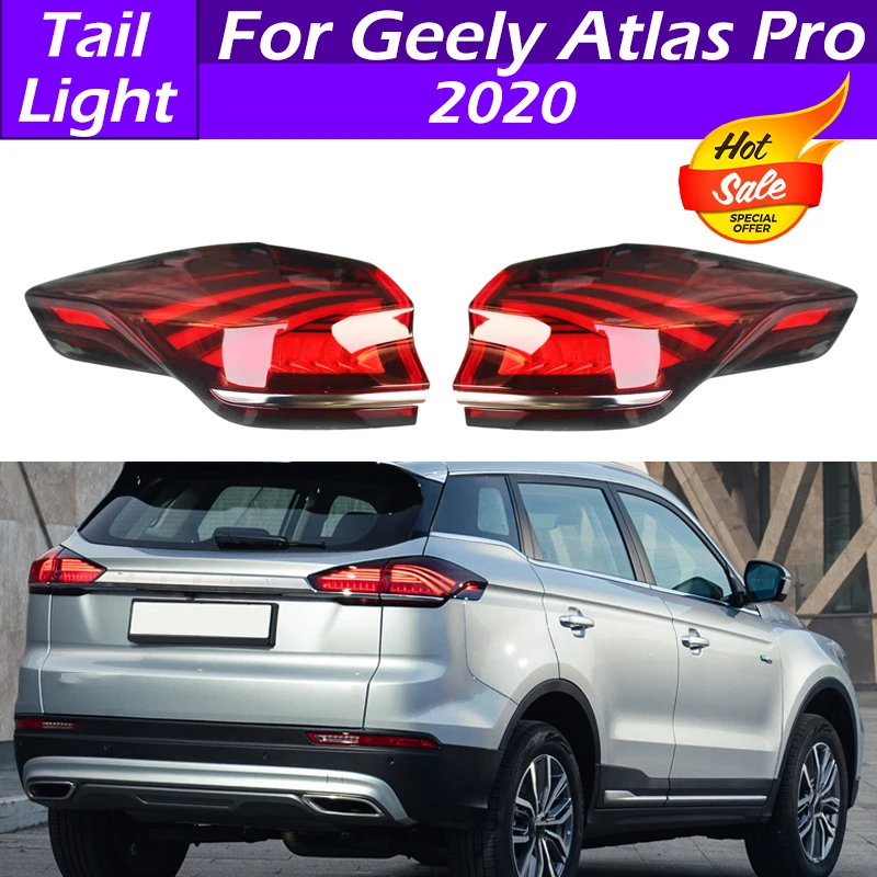 

For Geely Atlas Pro 2020 LED Outside Car Rear Bumper Tail Lamp Taillights Turn Signal Light Stop Brake Light Car Accessories