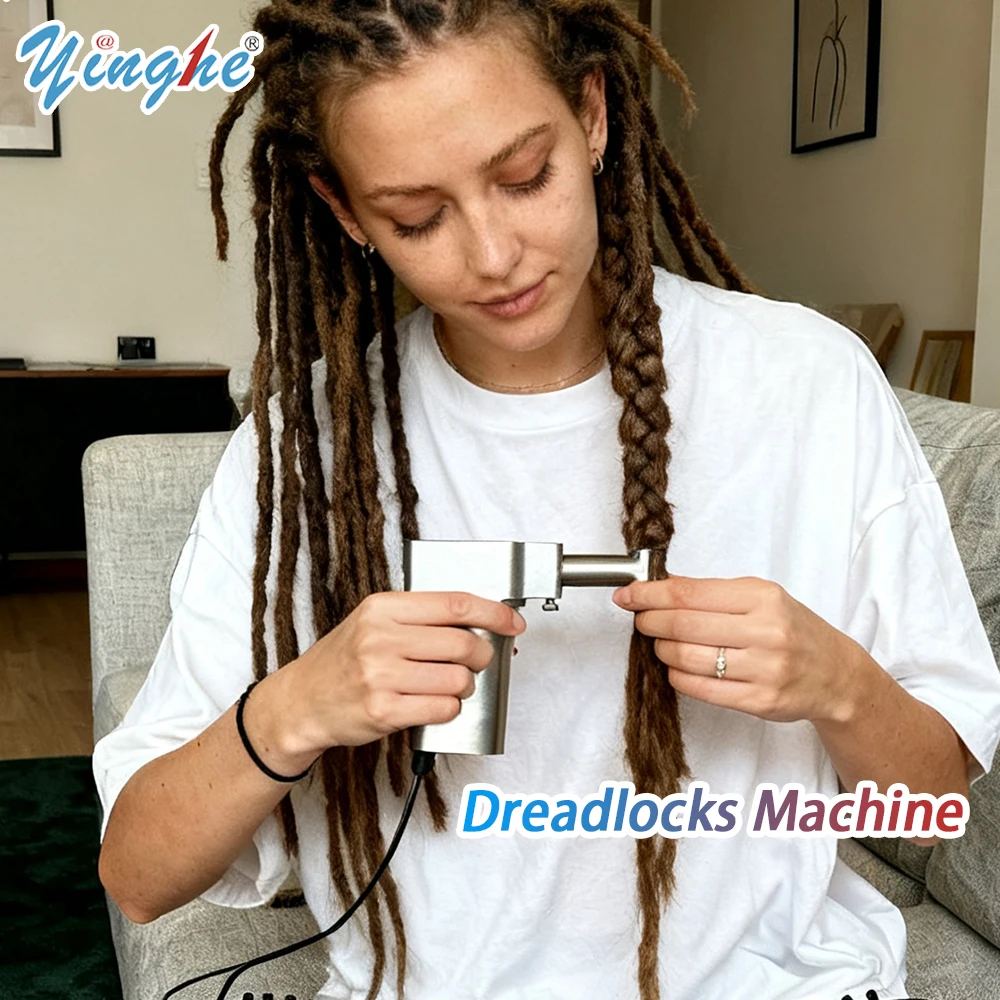 

Новая электрическая машина для дредов, ручная машина для изготовления плетения крючком с мгновенными дредами и 20 автоматическими иглами для вязания крючком