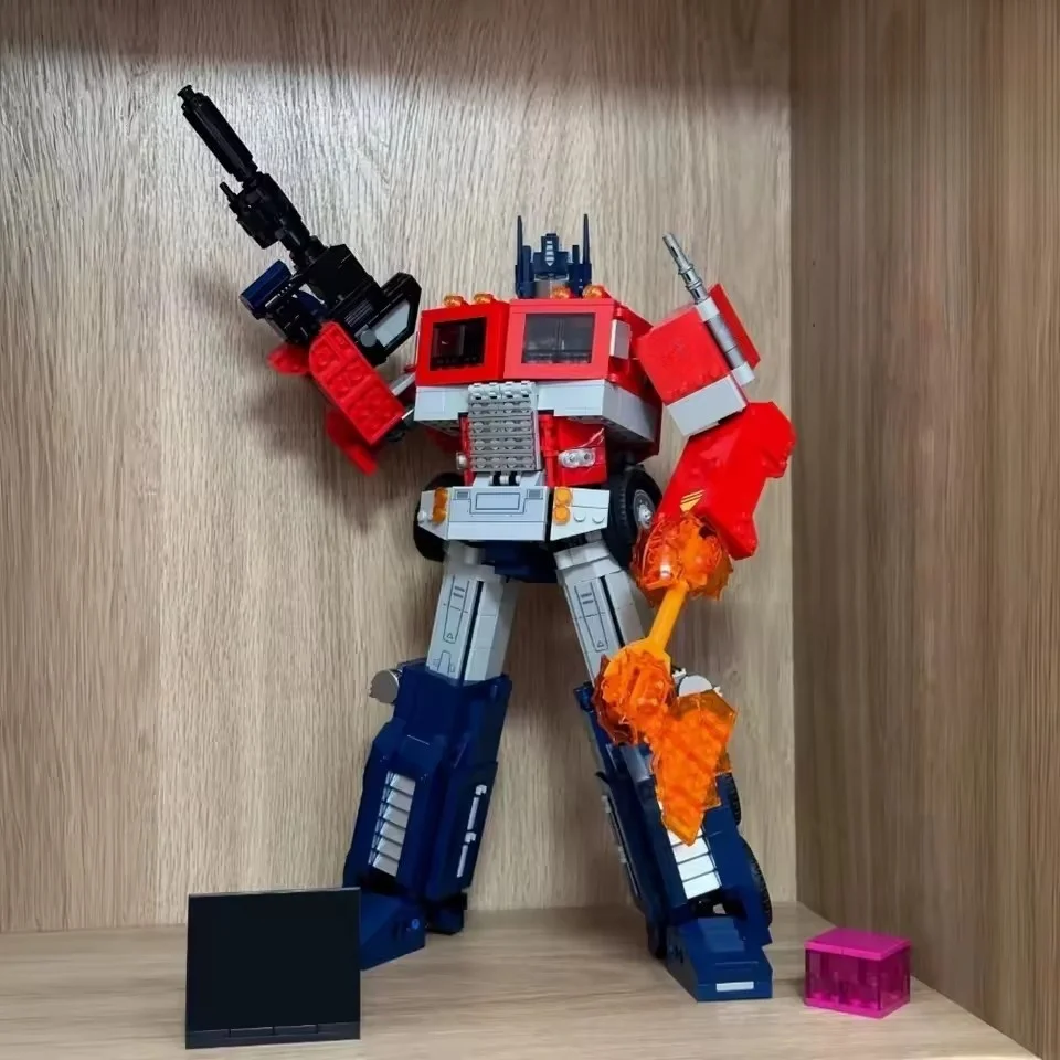 Nouveaux blocs de construction de modèles de voitures robots MOC, ornements de décoration pour la maison, cadeaux de vacances