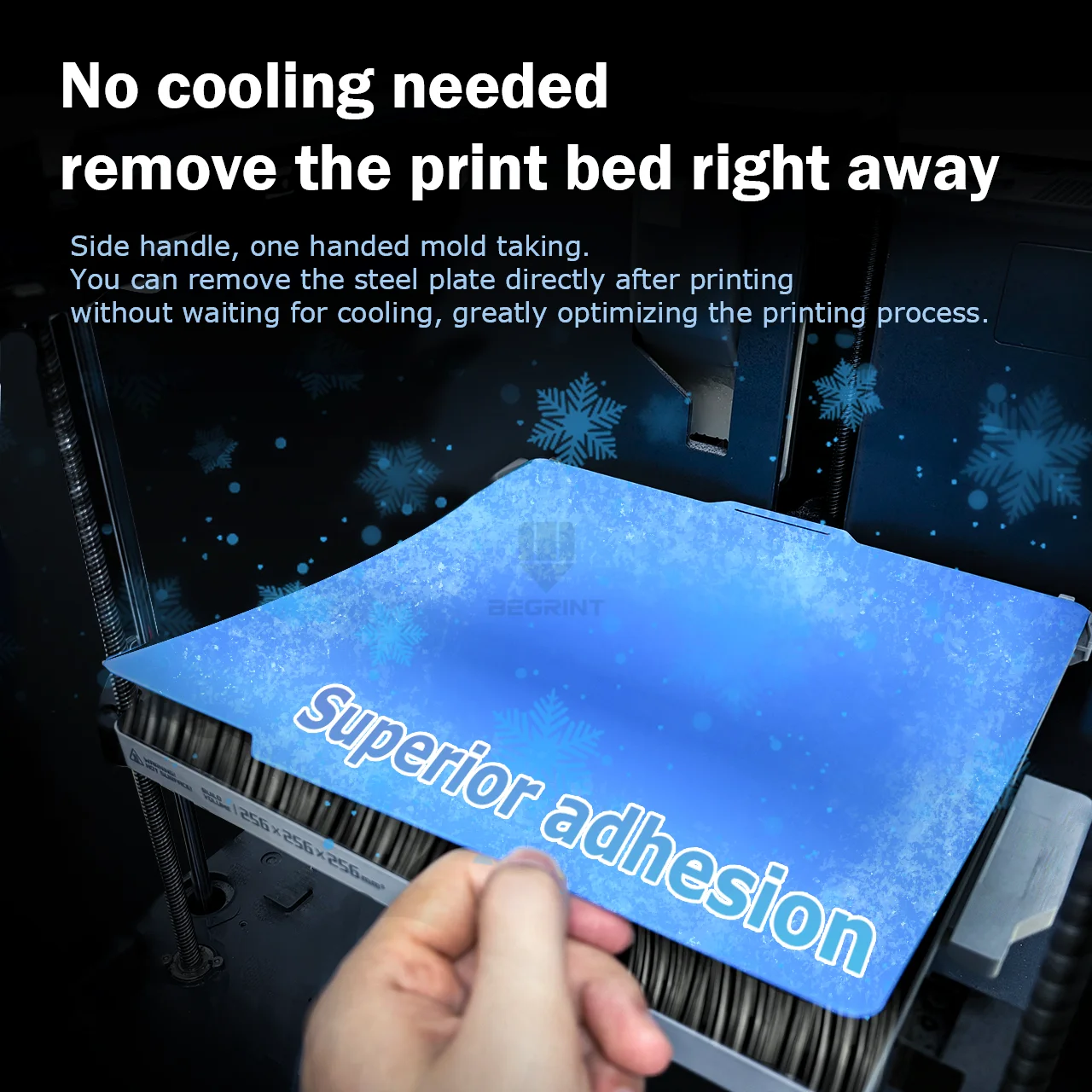 Koudedruk Bouwplaat Voor Bambu Lab X1 X1C P1P P1S A1 Dubbelzijdige Koude Plaat Voor 257x257mm Heatbed Geen Verwarming Vereist