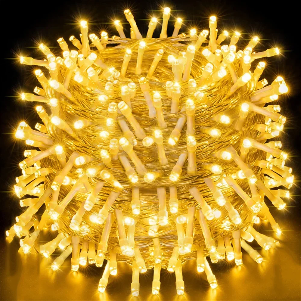 10m 20m 50m 100m Outdoor Christmas String Lights Plug in Wedding Garland Light Party Tree Fairy Light