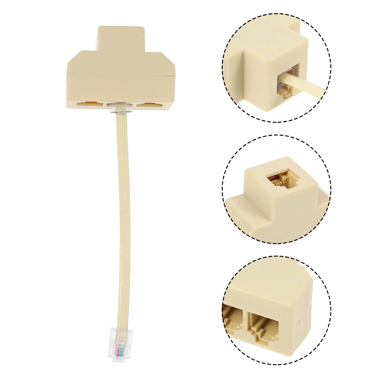 4 Pcs Telephone Line Splitter 3 Way Wire Adapter Jack Cable Connector Distributor Landline The Call