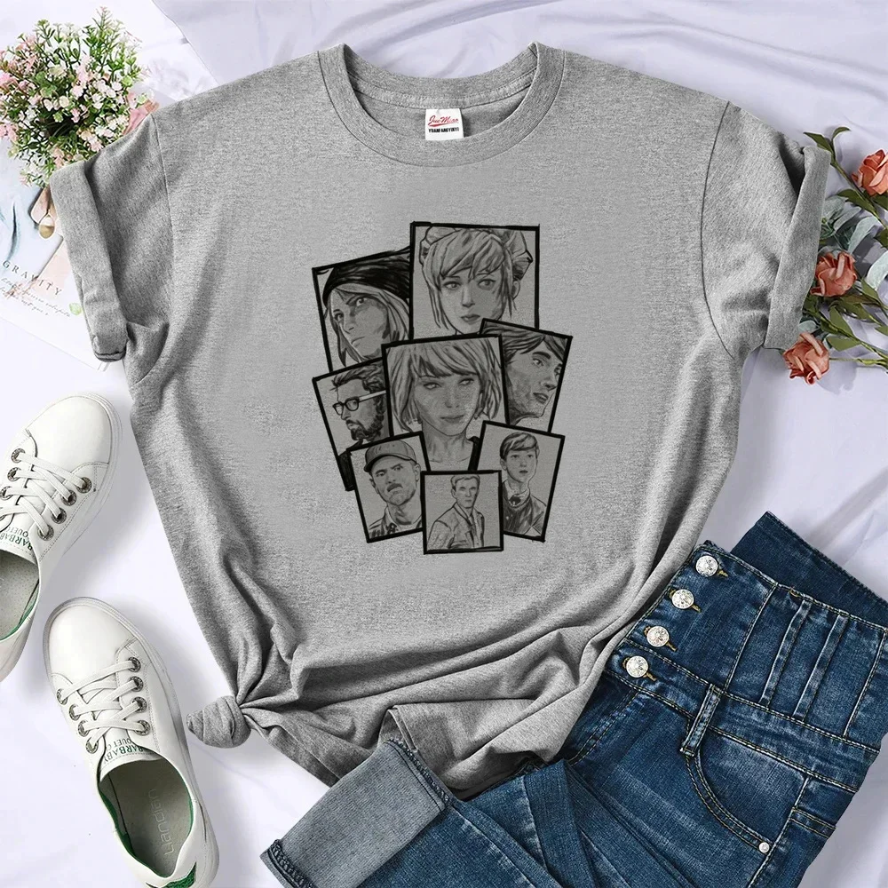 Life Is Strange t-shirt shoujo aesthetic 80s manga Psychedelic alternative  top tees 2000s anime graphic