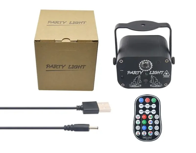 USB-освещение для вечеринок, рождественский мини-лазерный свет, дискотека, светодиодный эффект
