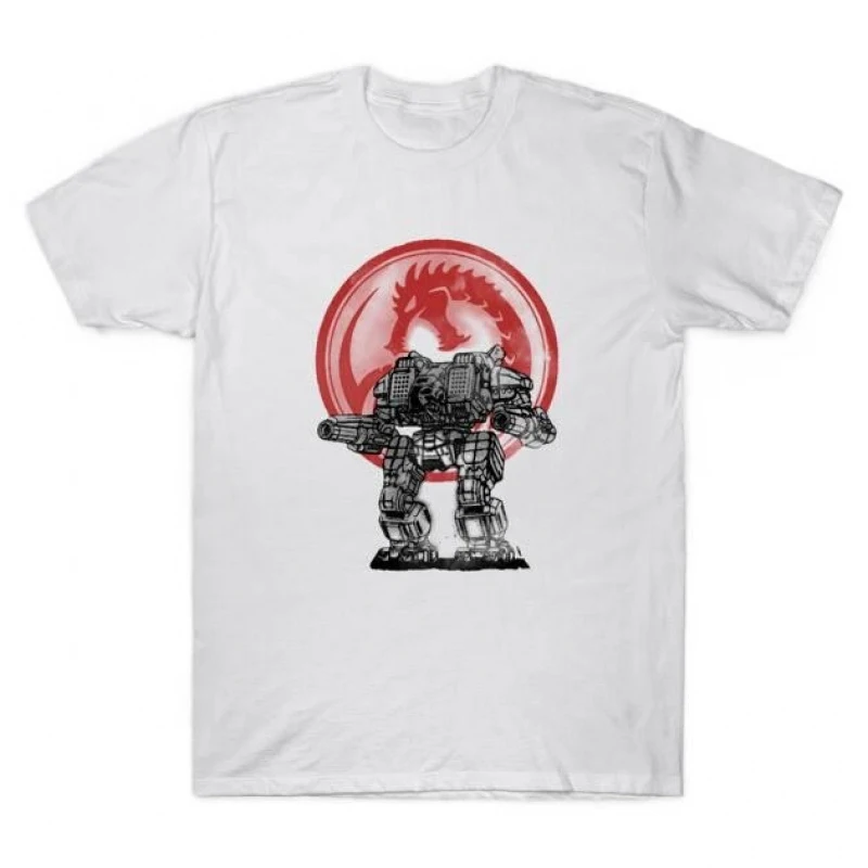 

Draconis Pride Mechwarrior MWO Mech Combat RPG Gift t shirt for gamer Battletech Graphic clothes Short sleeve All size tops