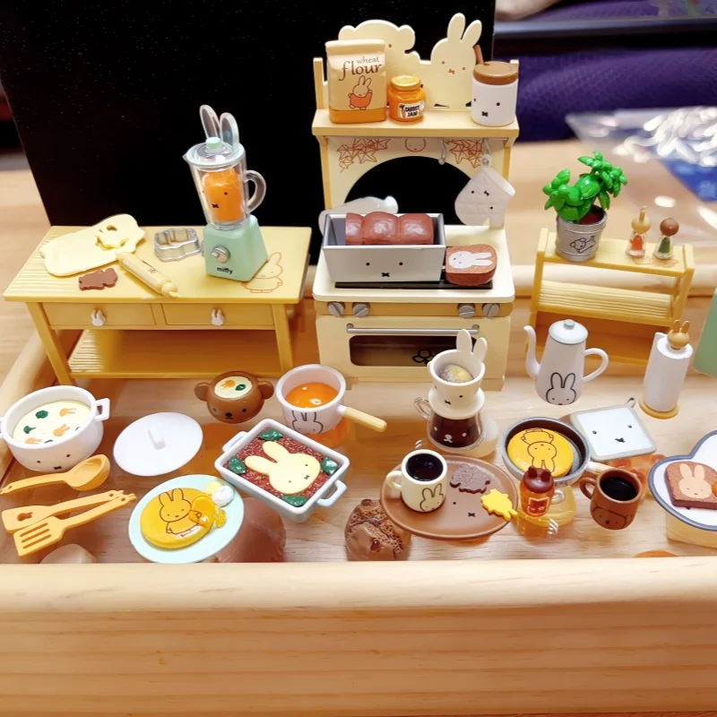 Re Ment Miffy Natural Kitchen Miniatur-Kochutensilien Original Dekorative Szene Mini-Ornament für Sammler und Enthusiasten