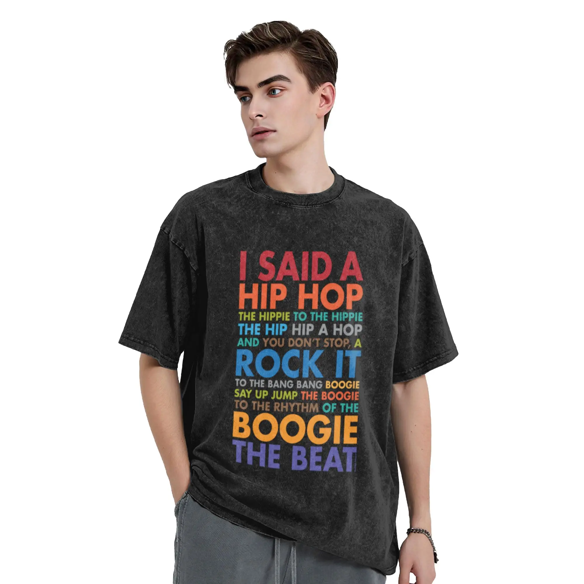 Rappers Delight - Old School Hip Hop Unique Cool A Washed T Shirt Men's Women's Oversized Cotton Tees Tops