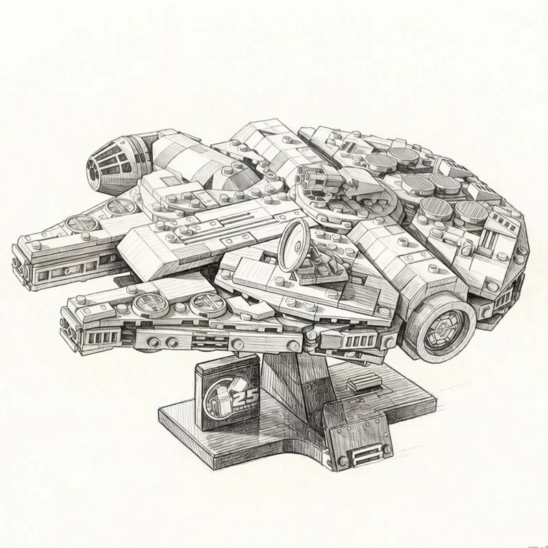 

2024 New falconSpaceship Bricks Compatible Millennium Building Block Toys for Boys Gift for Kids Model Christmas gifts