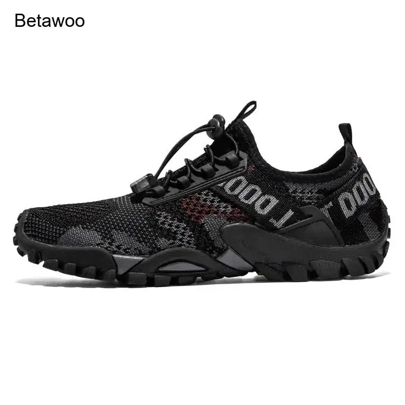 Men's Non-Slip Quick-Dry Water Shoes Breathable Mesh Barefoot Aqua Sneakers for Beach Swimming Hiking Outdoor Sports