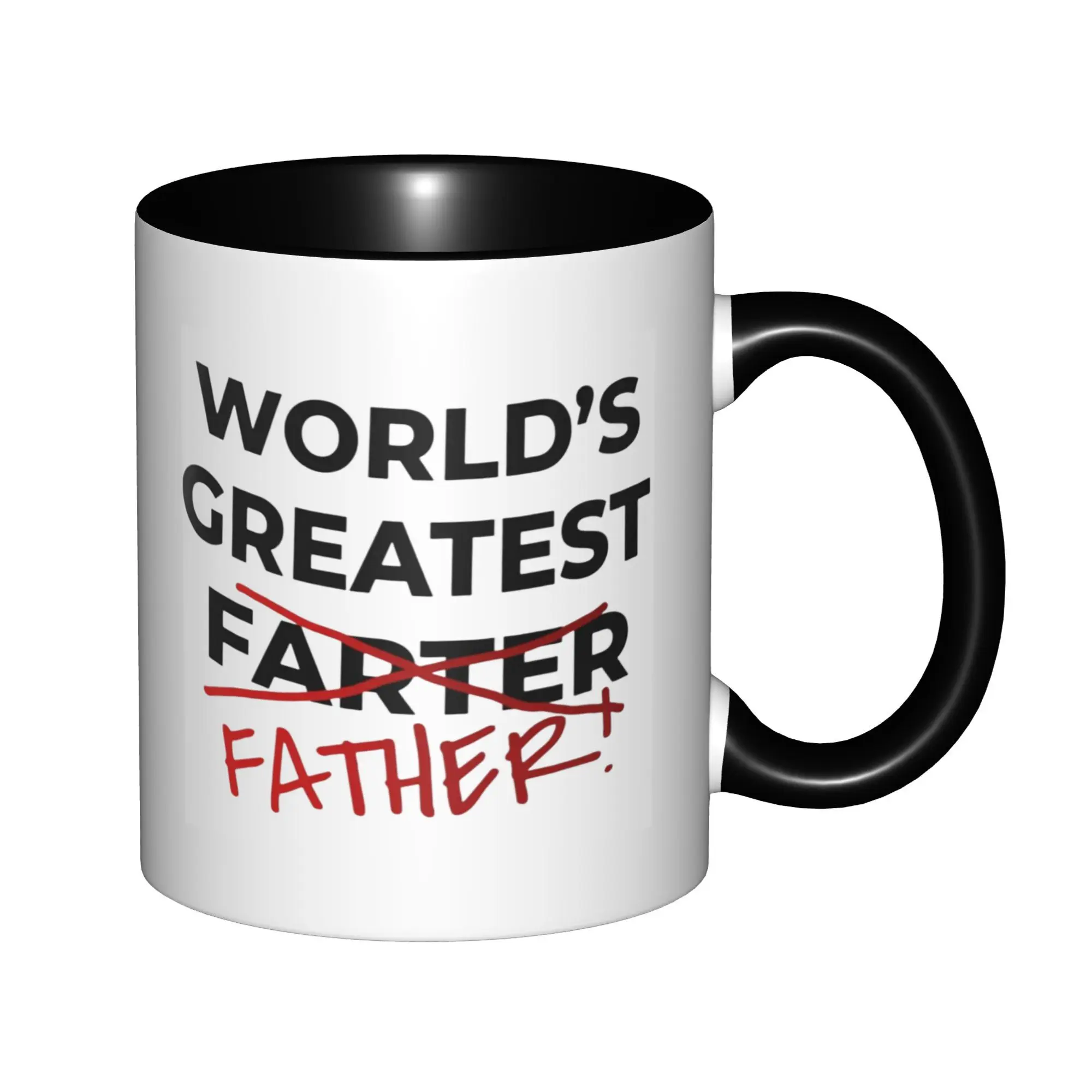 World Greatest Farher Father Mugs With Black Handle Birthday Coffee Mugs Ceramic Tea Cups 11oz