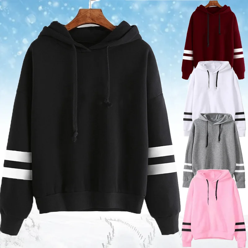 

New Fashion Womens Tops Hooded Sweatshirt Casual Long Sleeve Pullover Hoodie
