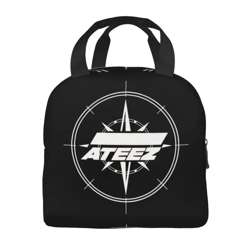 Kpop ATEEZs Logo Insulated Lunch Bag for Work School A TEEnager Zs Resuable Thermal Cooler Bento Box Women Children