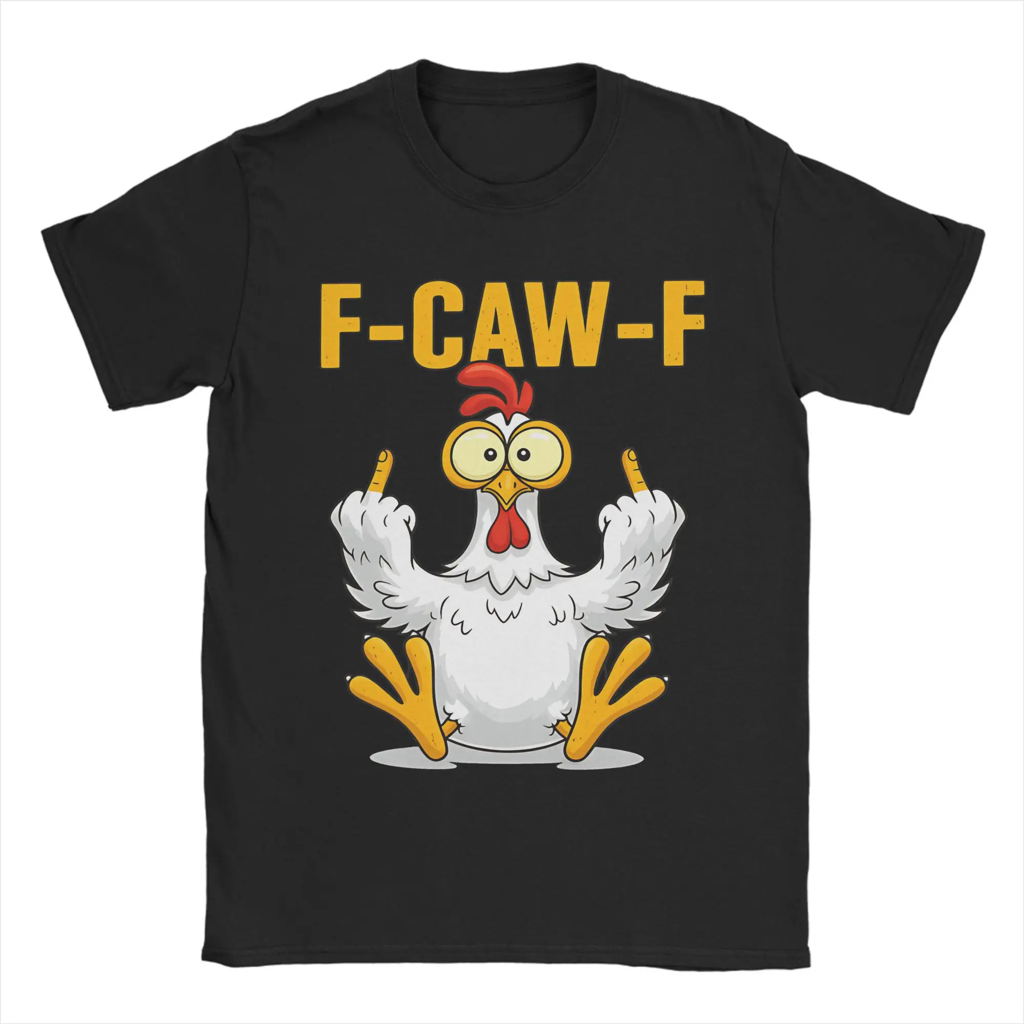 Funny F-Caw-F Chicken FCAWF Fashion T Shirt for Men Women  Pure Cotton  Tee Shirt Clothing