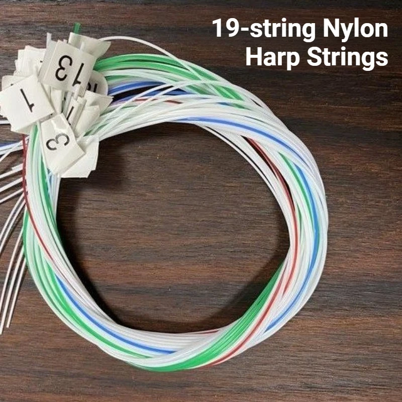 19-string Nylon Harp Strings High-quality Smooth Sturdy Durable Bright Sound Small Harp Strings Musical Instrument Accessories