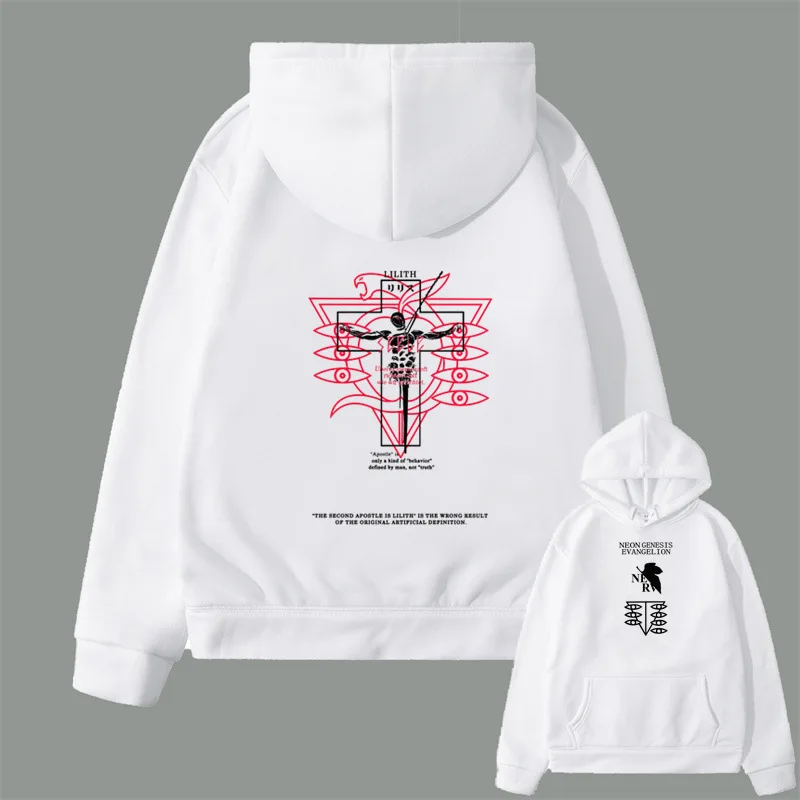 

Anime Evangelions Peripheral Print Casual Sweatshirt Unisex Pure Cotton High Quality Fashion Loose Hoodie Women's Top