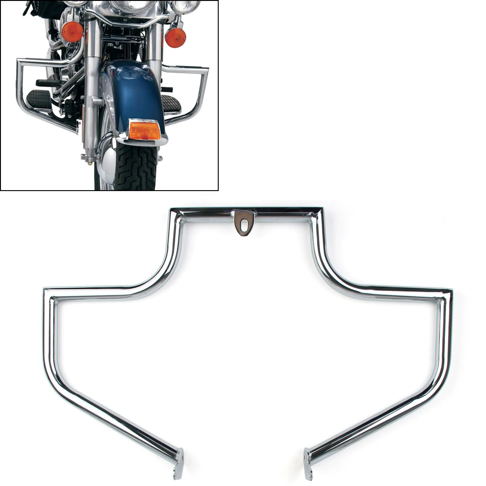 Chromowana osłona silnika Crash Bar Highway pasuje do Heritage Softail FLST 2000-2017