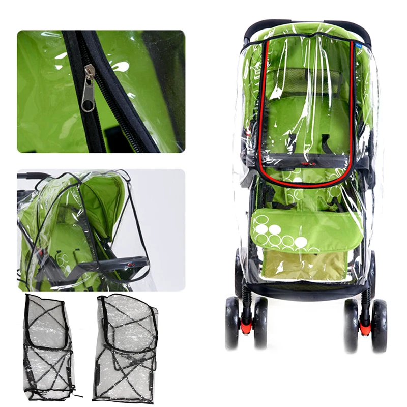 Clear Baby Stroller Cover Universal Wind Dust Weather Shield Full for Windows For Strollers Pushchairs Stroller Accessor