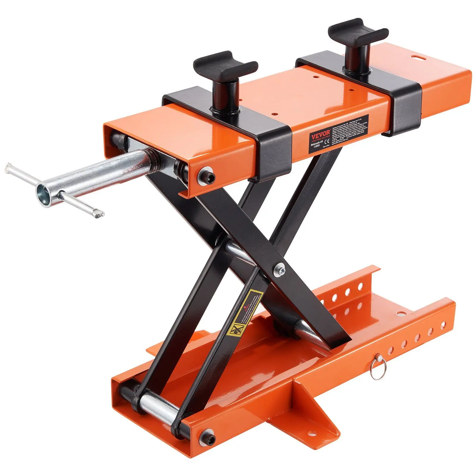 

Durable 500kg Capacity Scissor Motorcycle Lift, Center Jack Stand with Saddle, Steel Build for All Large Bikes