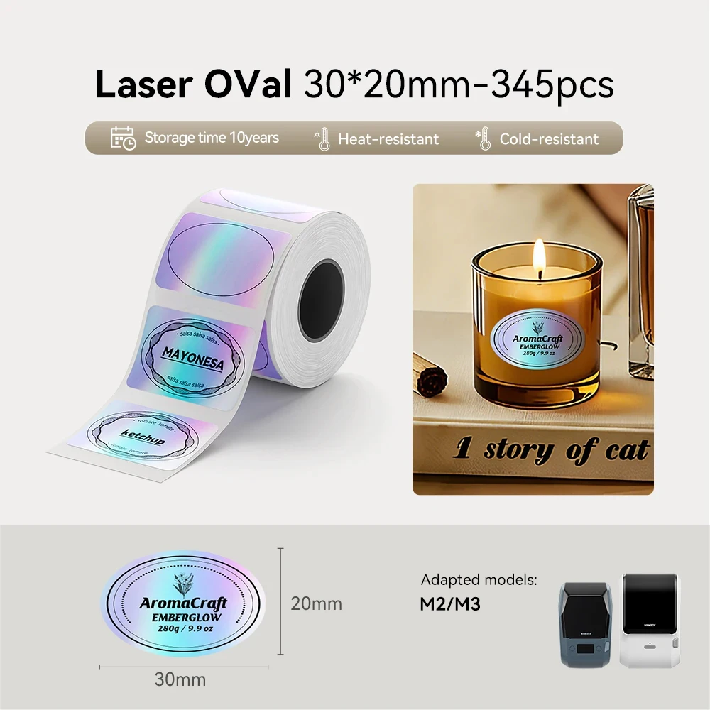 NIIMBOT M2 M3 Laser Silber Thermotransfer-Etiketten Hardware-Qualifikationszertifikat Elektrische Geräte Namensschild Aufkleber
