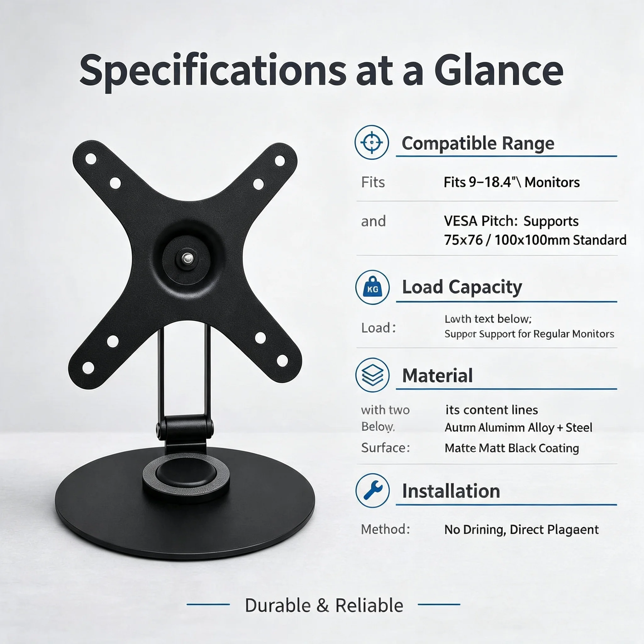 Monitor Foldable Arm Portable Monitor Pad Stand With 360 Rotation Tablet Support Displays Articulated Arm Monitor Accessories