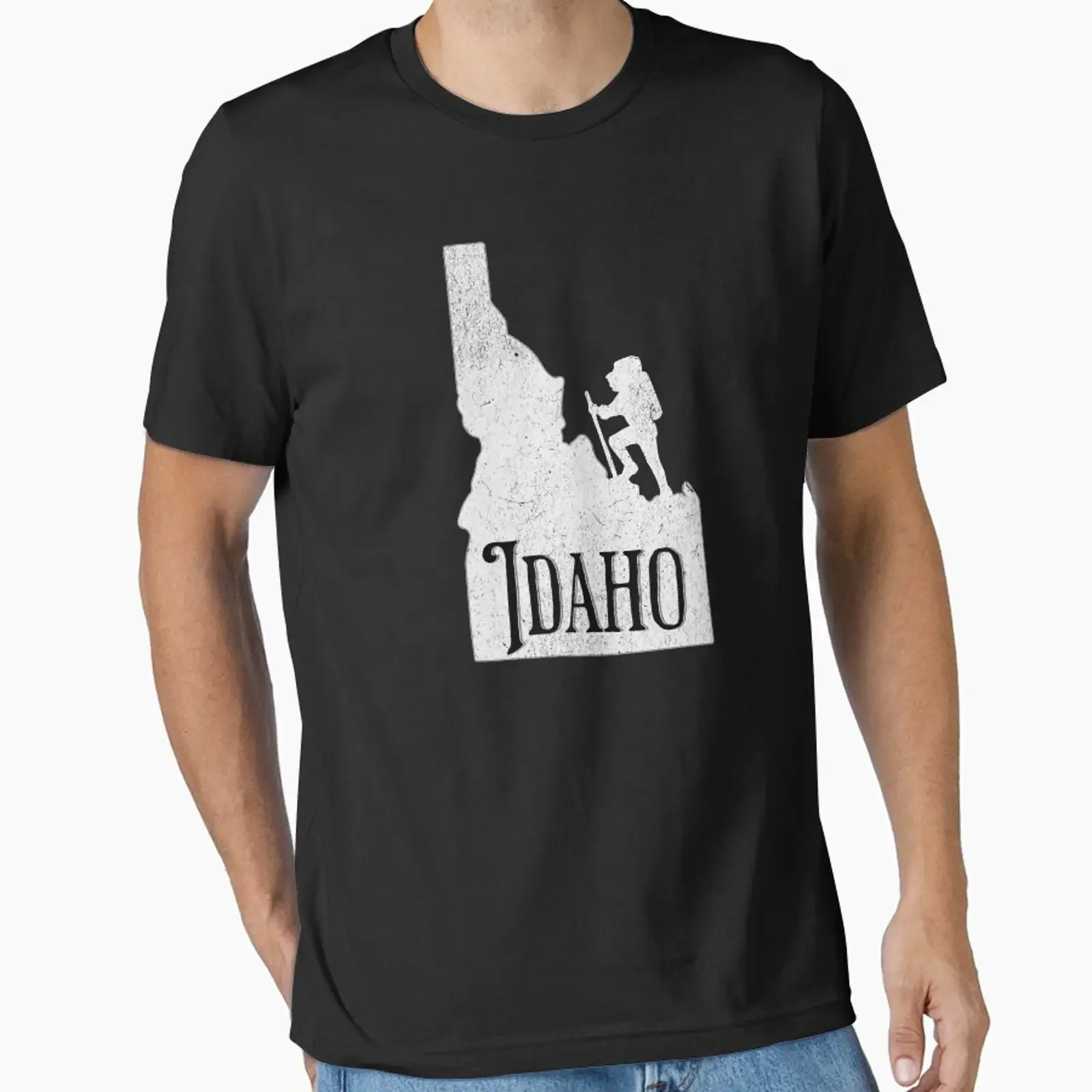 Explore Idaho Essential T Shirt vintage Washed homme designer clothes Stretched graphic Comfortable Casual Versatile