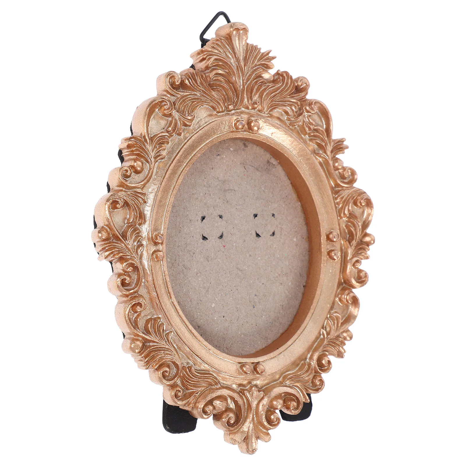 

Vintage Resin Photo Frame Small Size Rustic Floral Carving Decor For Home Wedding Holiday Gift Mini Picture Frame