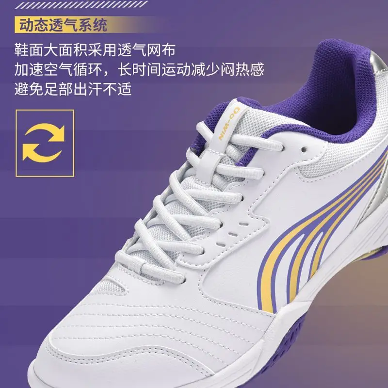 

2025 Summer Breathable Comfortable Lightweight High Quality Badminton Shoes Fashion Casual Couple Mesh Table Tennis Shoes