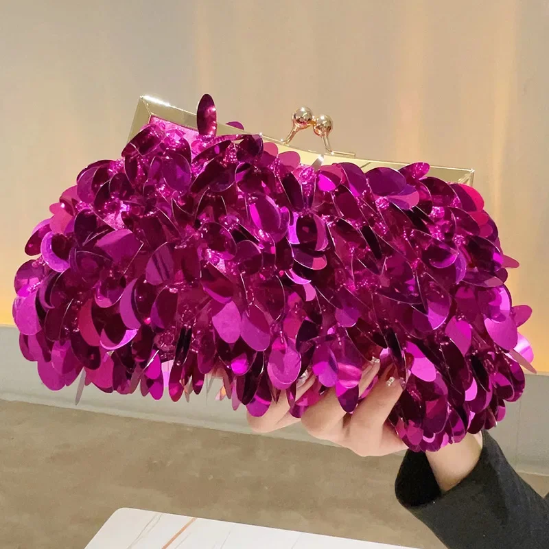 

Женские блестящие вечерние сумки роскошного дизайна, женская большая вечерняя сумка с блестками, блестящий клатч, модный кошелек для свадебной вечеринки