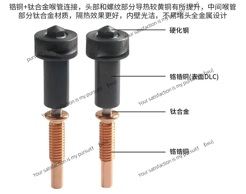For REVO Hotend High Temp Abrasive Filament 3D Printer Spare Parts High Flow Hardened Steel Nozzle 0.4mm 0.6mm