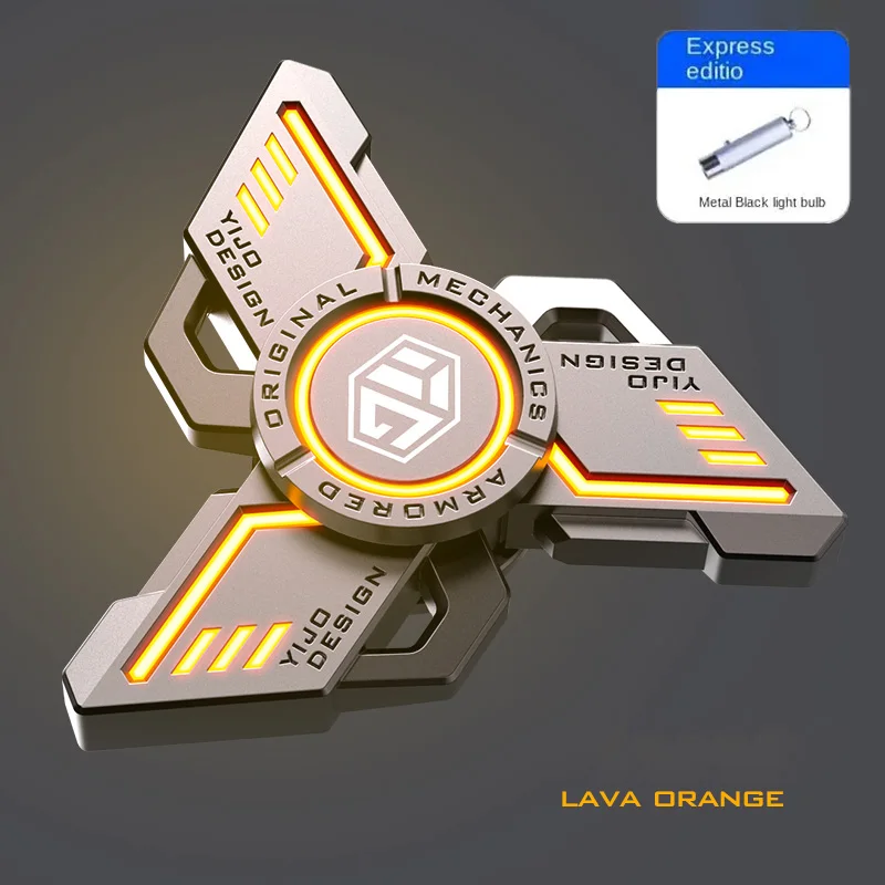 YIJOO Leucht. Metall EDC Fidget Spinner Fidget Spielzeug Stressabbau Druckentlastung. Handspielzeug, cooler Kreisel, Geschenk für Erwachsene für Jungen 7