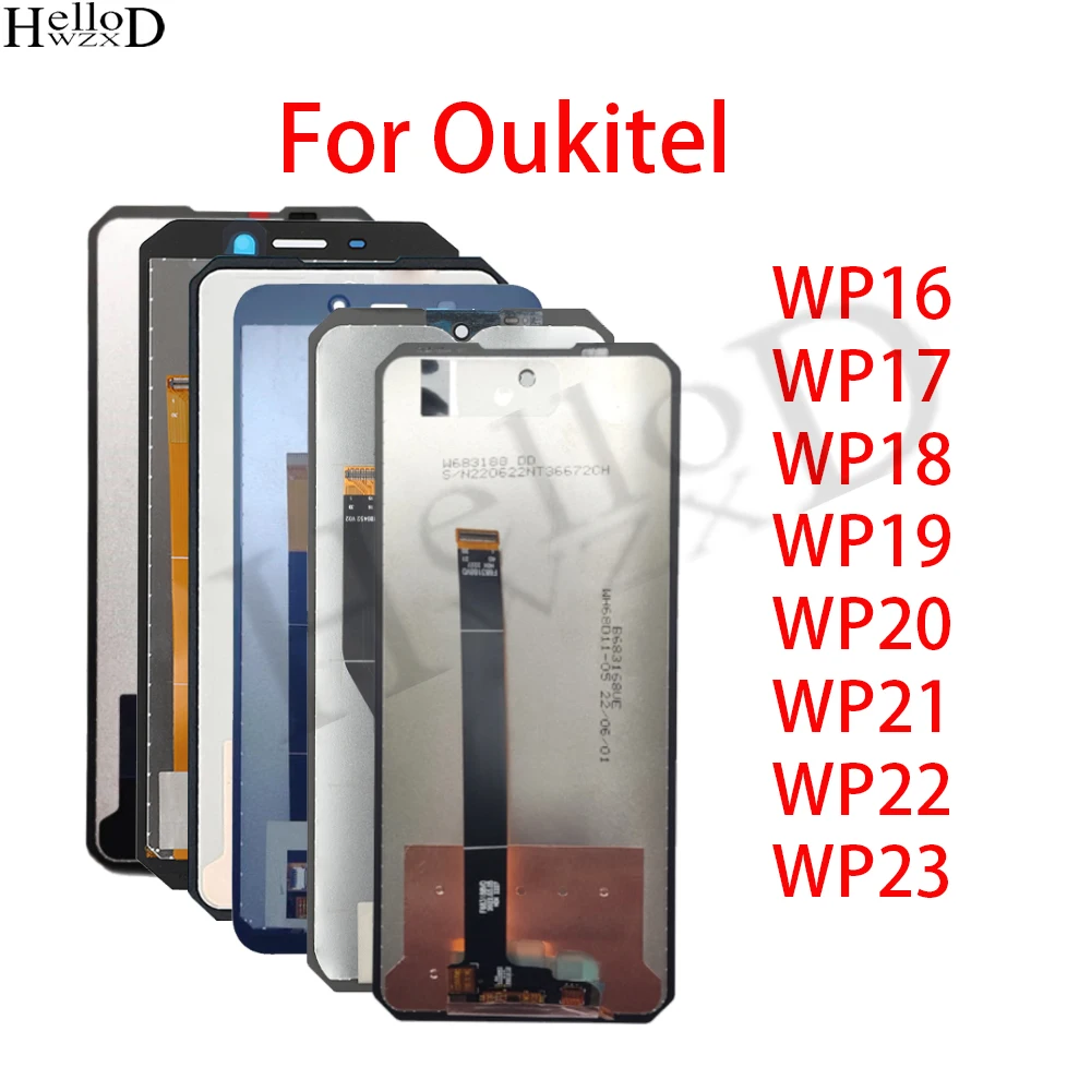 New LCD Screen For Oukitel WP16 WP17 WP18 WP19 WP20 WP21 WP22 WP23 LCD Display Touch Screen Digitier Assembly Replacement