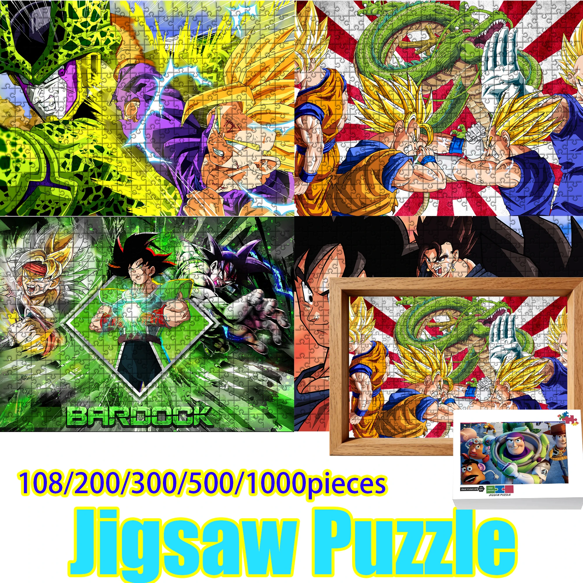 

Dragon Ball Goku Super Saiyan Jigsaw Puzzle 108/200/300/500/1000 Pieces Wooden Puzzle High Quality Birthday gift