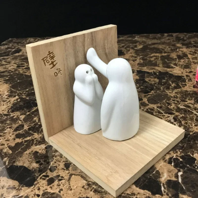 Cute Mini Ceramic Seasoning Soy Sauce Bottle Jar Set Household Small Ornaments Japanese-Style Gravy Boats Dispenser Bottle