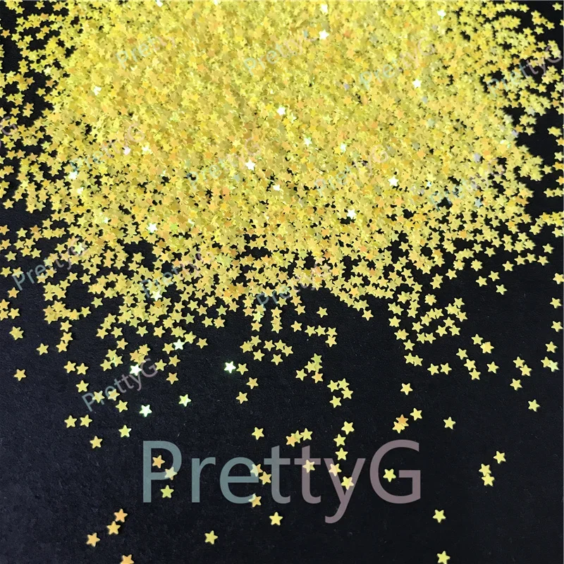 PrettyG 1 Box 1mm Stars Glitter Shapes Opal Nails Holographic Sequins Iridescent Glitter Supplies For Nail Art DIY Decoration