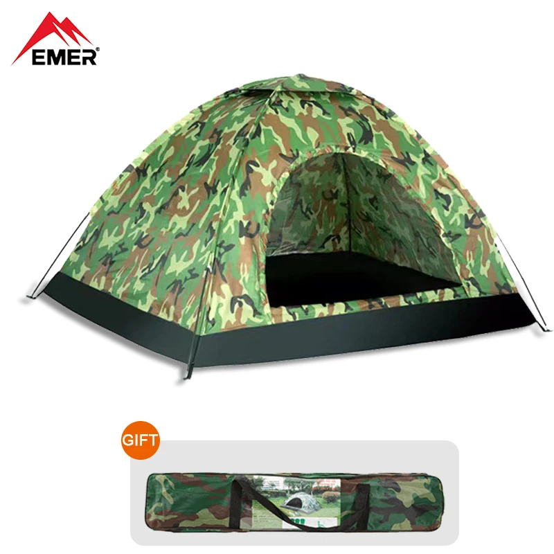 

EMER Camouflage Outdoor Camping Tents Bird Watching Tent Waterproof Sunshade PU1000 Tent for Hiking Fishing Camping Supplies